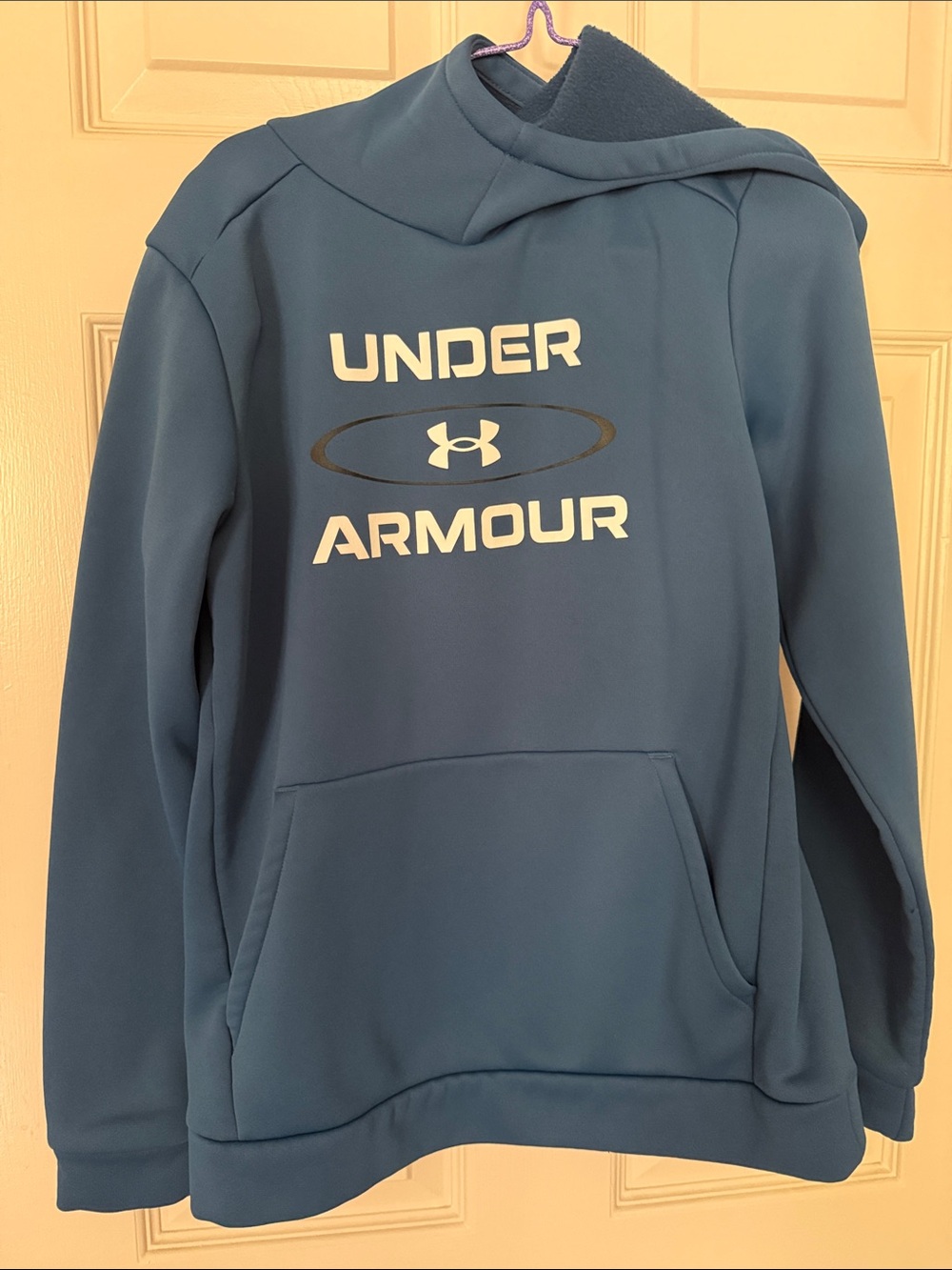 Under Armour Blue Hoodie with White Logo